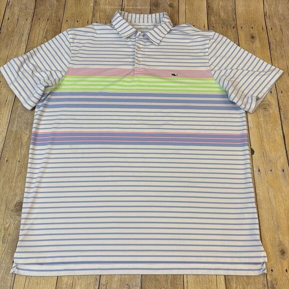 Vineyard Vines Polo Shirt Performance On The Go Sankaty Polo Shirt XL - Picture 5 of 14